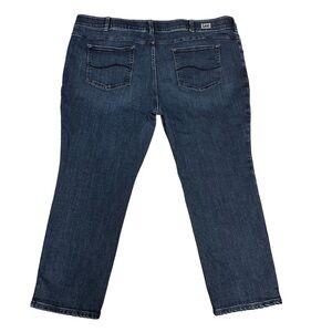 Lee Riders High Rise Skinny Ankle Jeans Womens Plus 24W Flex Motion Dark Wash